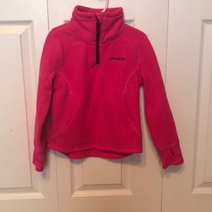 Eddie Bauer pink fleece pullover